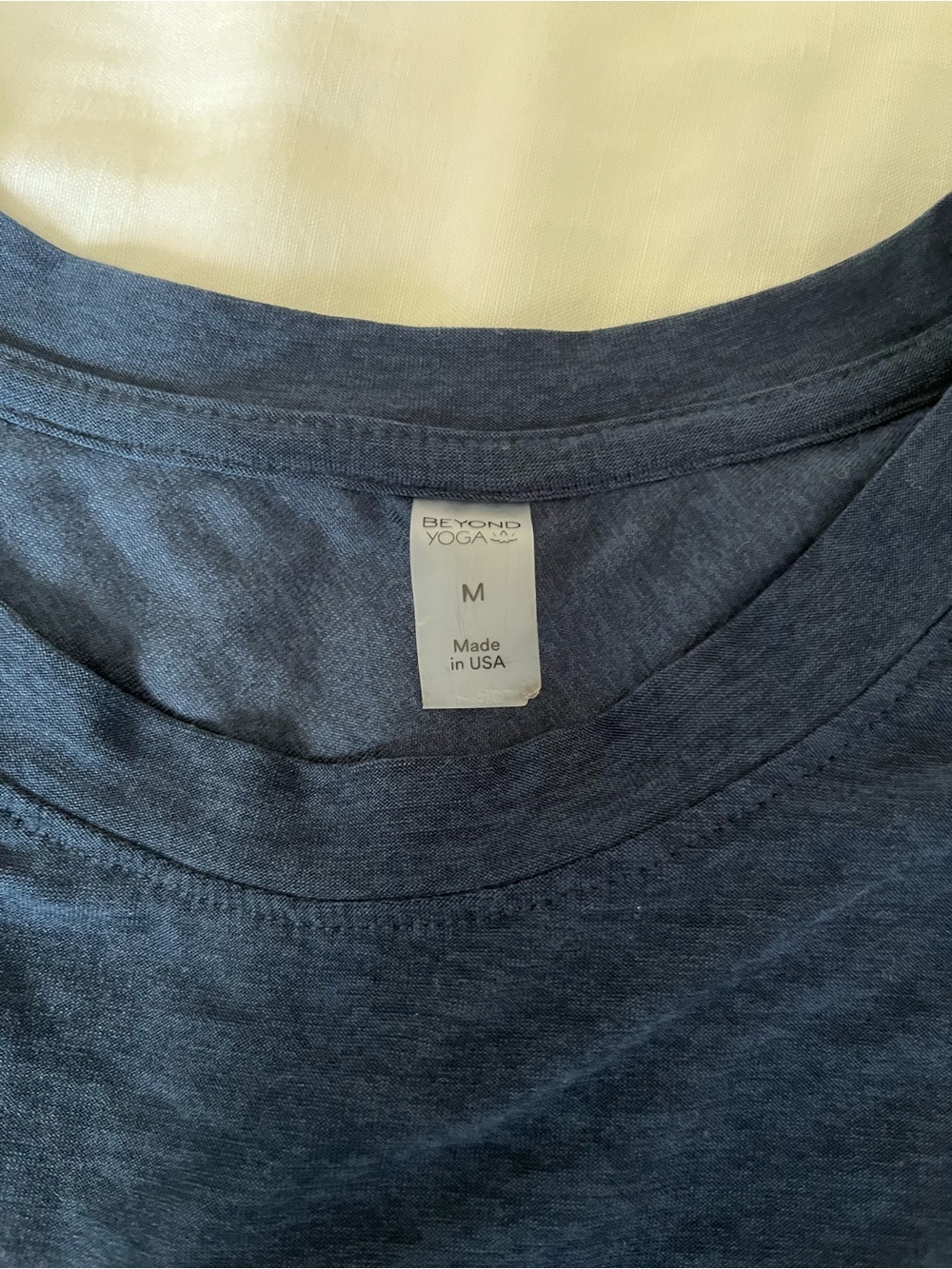 Beyond Yoga Navy Long-Sleeve Open-Back Tee - Picture 3 of 5